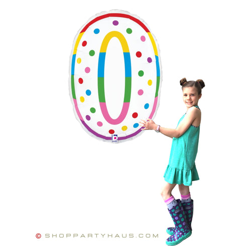 40 INCH | Birthday Cake Candle Design Number Balloons