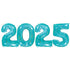 2025 Glitter Teal Blue Number Foil Balloons | 40 Inch