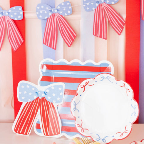4TH of July Bow Shaped Napkins | Stars And Stripes
