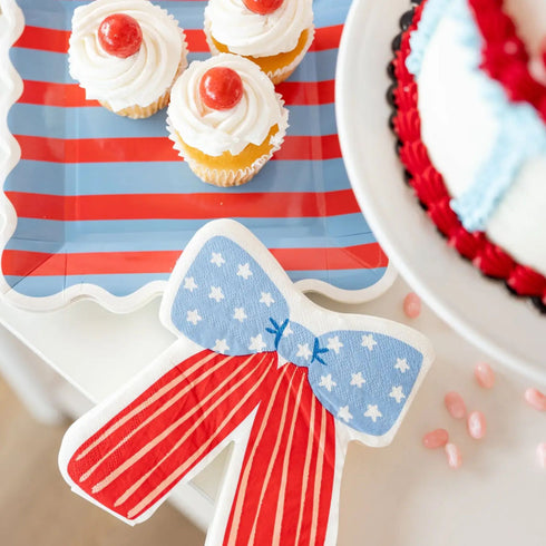 4TH of July Bow Shaped Napkins | Stars And Stripes