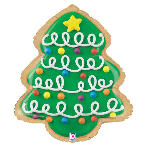 Christmas Tree Cookie Foil Balloons | 21 INCH