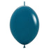Deluxe Deep Teal Blue | 12 Inch | Sempertex LINK-O-LOON® Latex Balloons | Package 10