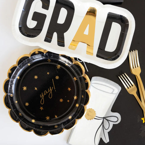 Graduation Diploma Shaped Paper Party Napkins | Package 24