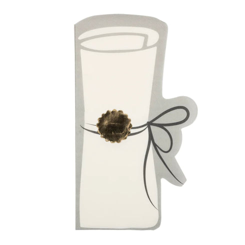 Graduation Diploma Shaped Paper Party Napkins | Package 24