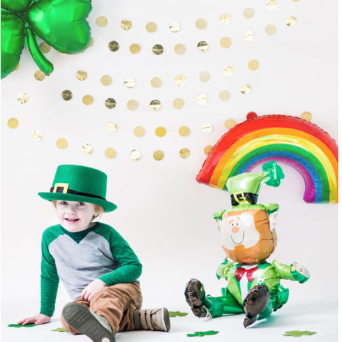 Satin Emerald Green Shamrock Balloons | 29 INCH