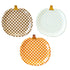Fall Harvest Gingham Pumpkin Shaped Paper Party Plates | Package 9