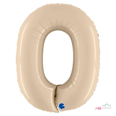 26 Inch | Satin Cream Number Foil Balloons