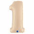 26 Inch | Satin Cream Number Foil Balloons