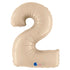 26 Inch | Satin Cream Number Foil Balloons