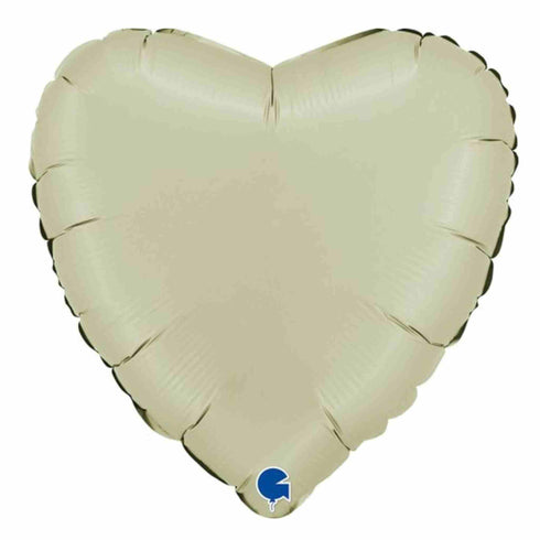 Heart Foil Balloons | Satin Olive Green | 18 Inch