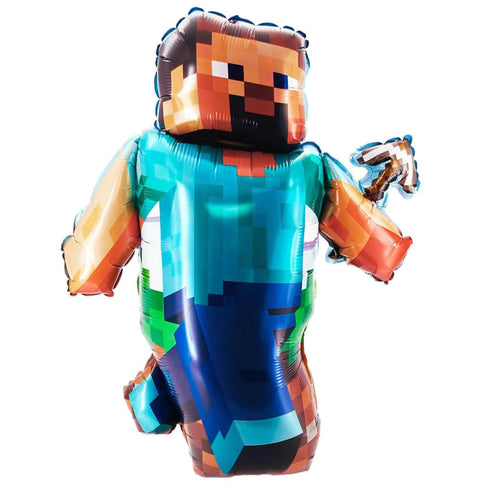 Video Game Pixel Man Birthday Balloons | 34 Inch