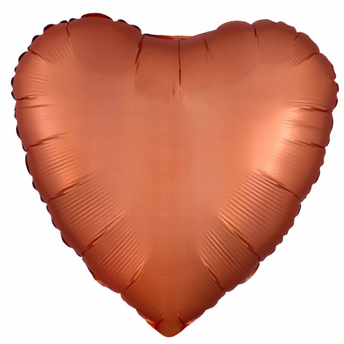 Heart Foil Balloons | Satin Luxe™ Amber | 18 Inch