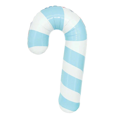 Pastel Blue Candy Cane Foil Balloon | 42 INCH