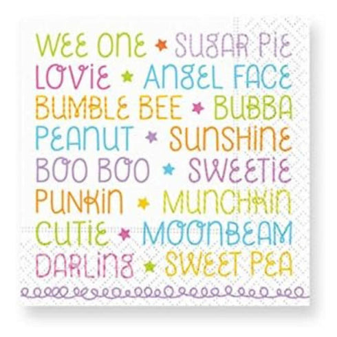 Sweet Baby Names Beverage Paper Napkins | Baby Shower | Set 20