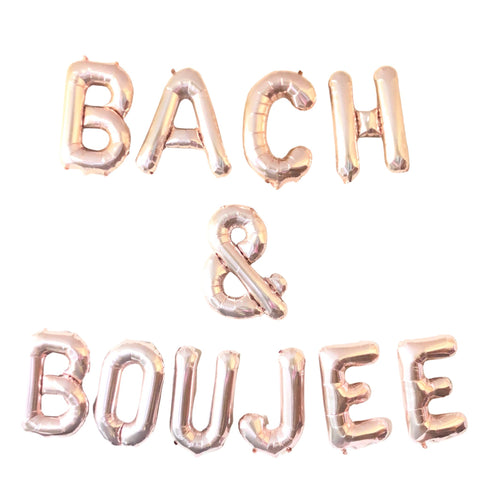 Bach & Boujee Balloon Banner Kit | Silver | Gold | Rose Gold | Pink | Blue
