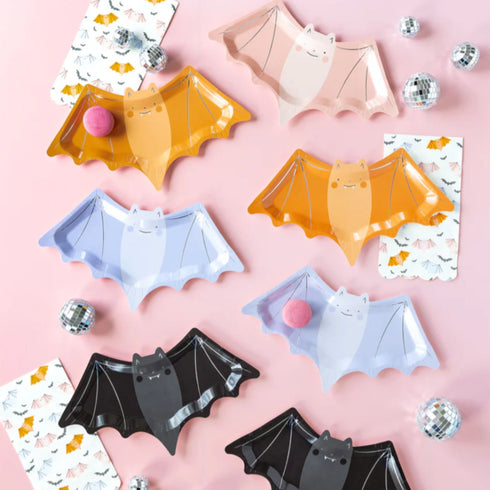 Colorful Bat Paper Party Napkins | Halloween | Set 24