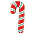 Huge Glitter Red & Green Candy Cane Foil Balloon | 60 Inch