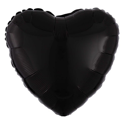 Heart Foil Balloons | Black | 18 Inch