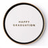 Happy Graduation Black And White Paper Plates | 8 Inch | Package 8