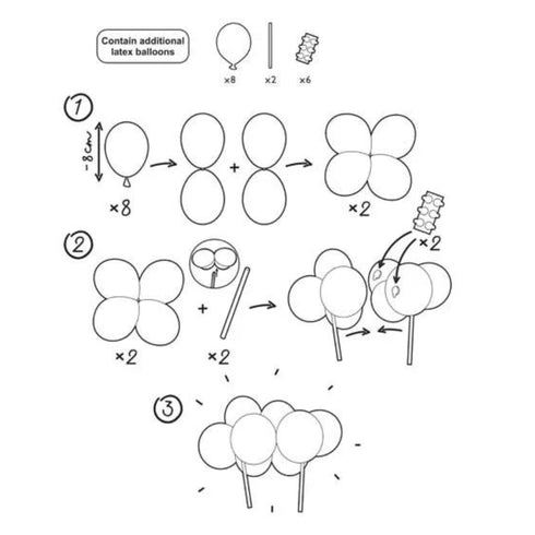 Balloon Cake Toppers | Blue Ombre