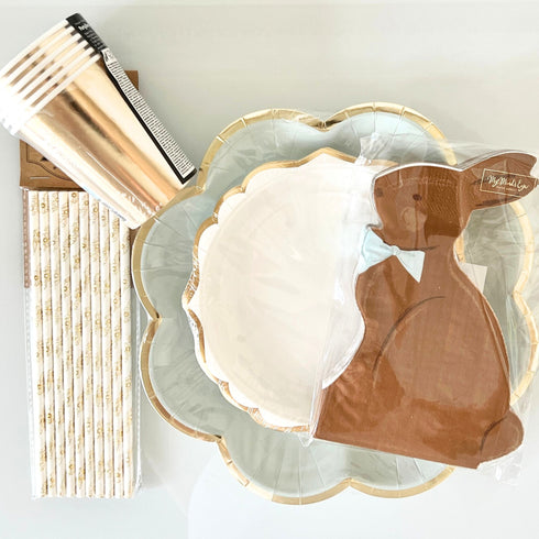 Paper Tableware Party Box | Blue Bunny | Setting For 12 |