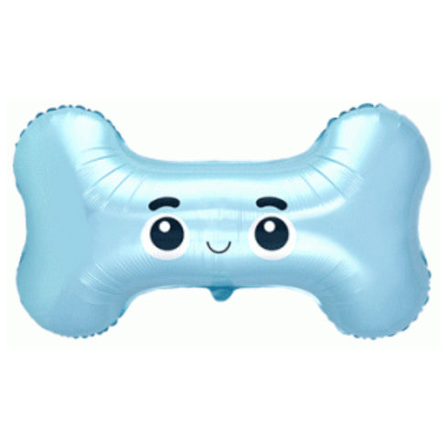 Blue Dog Bone Foil Balloons | 30 Inch