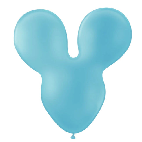 Light Blue Mouse Head Shape Latex Balloon | 28 Inch