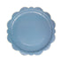 Blue Scallop Paper Plates | Package 8 | Slate Blue & White