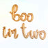Boo I'm Two Script Balloon Letter Banner | Gold | Silver | Rose Gold