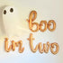 Boo I'm Two Script Balloon Letter Banner | Gold | Silver | Rose Gold