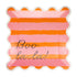 Boo La La Striped Halloween Party Paper Plates | Pink & Orange | Set 8