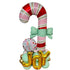 Cute Bow Candy Cane Foil Balloon | 39 Inch