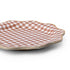 Mocha Brown Gingham Paper Plates | 11 Inch | Package 8