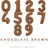 Number Balloons | Chocolate Brown | Foil Mylar | 40 INCH