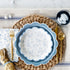 Blue Scallop Paper Plates | Package 8 | Slate Blue & White