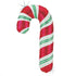 Glitter Red & Green Candy Cane Foil Balloon | 41 INCH