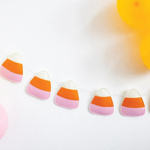 Felt Candy Corn Halloween Party Banners | 6 Feet