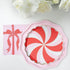 Peppermint Swirl Christmas Scalloped Paper Plates | Package 8