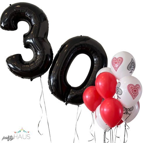 Casino Birthday Party Balloon Bouquet Kits | Set 12 Balloons