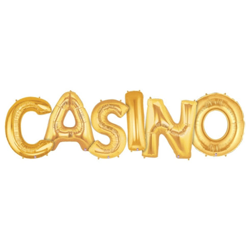 Casino Letter Balloon Banner Kit