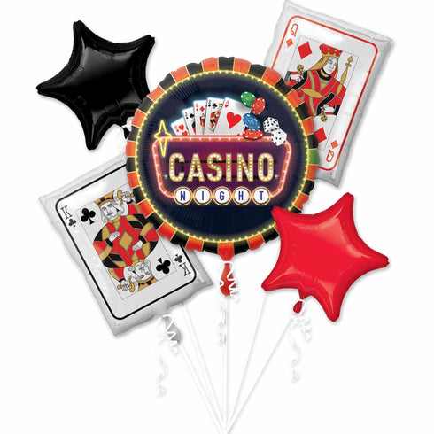 Casino Party Balloon Bouquets | Set 5 Balloons