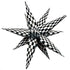 Black Checkered Starburst Foil Balloons | 26 Inch | Air Fill Only