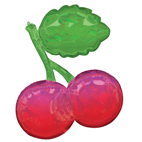 Iridescent Red Cherries Foil Balloons | 30 INCH