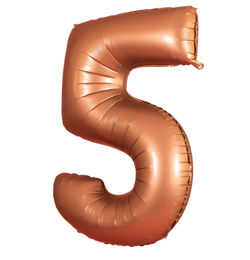 Number Balloons | Chocolate Brown | Foil Mylar | 40 INCH
