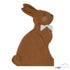 Chocolate Brown Bunny Shaped Paper Party Napkins | Blue Bow | Package 24