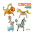 Circus Zebra Foil Balloons | 30 x 38 Inch | Standing Air Fill Only