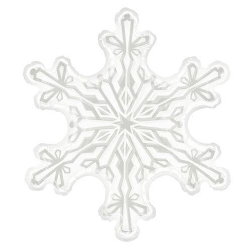 Clear Snowflake Balloons | 31 Inch
