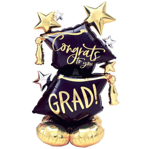 Congrats Grad AirLoonz Foil Balloons | 51 Inch | Air-fill Only