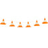 Construction Cone Party Garland Banner | 6 Feet | 3D