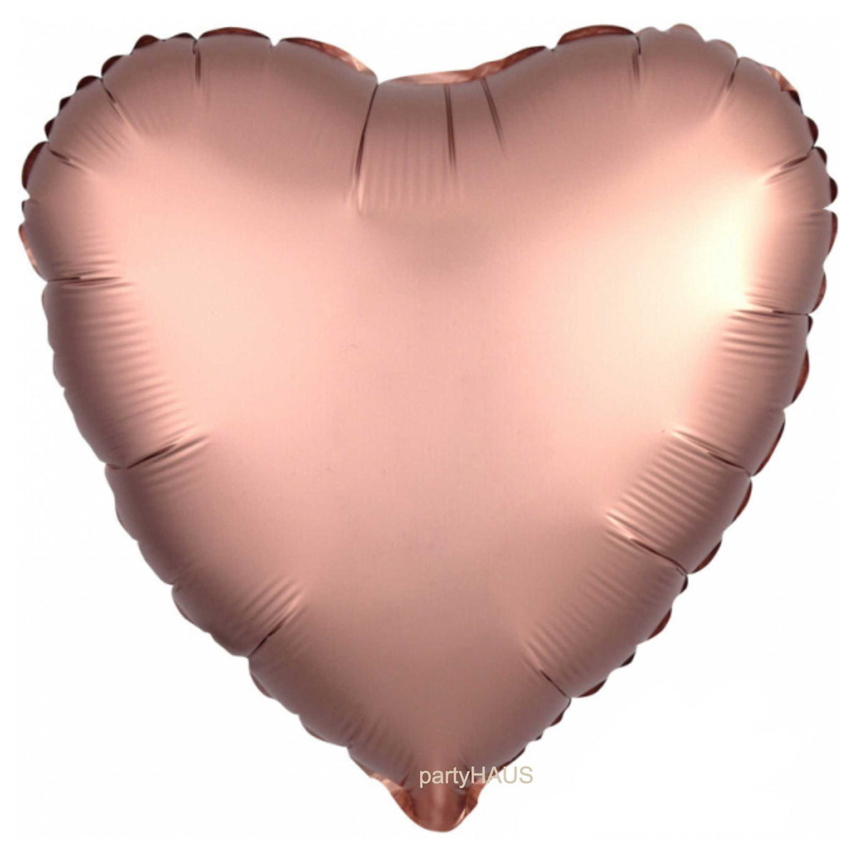 Satin Luxe™ Rose Copper Foil Heart Balloons | 18 Inch | partyHAUS